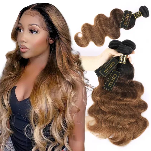 Vista 29 de QTHAIR Extensiones de cabello humano brasileño ondulado de grado 18A #613 con cierre de encaje HD 4x4