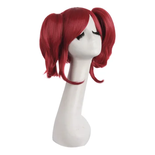 Vista 2 de MapofBeauty 16 pulgadas15.7 in Lolita Sweet and Lovely Straight Anime Cosplay Pelucas (Rojo)