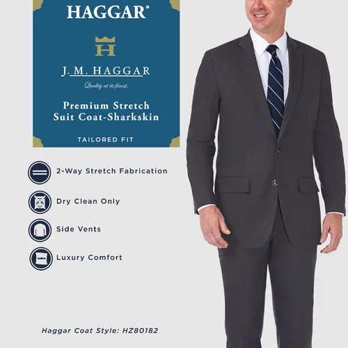 Vista 4 de J.M. Haggar Abrigo separado de traje elástico a medida para hombre
