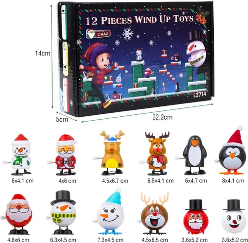 Vista 2 de LIHAO 12 juguetes de Navidad para niños, regalos de fiesta para niños, regalos para nietos Surtido