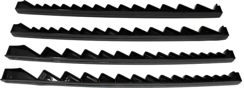 Vista 4 de JSP Manufacturing Plástico de perfil bajo 30 herramienta llave organizador riel 4 piezas conjunto - multicolor (negro)