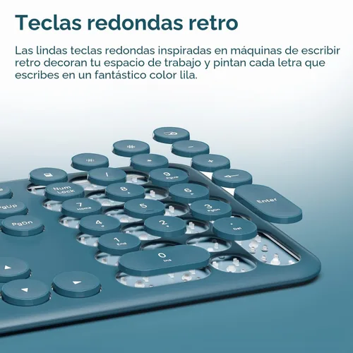 Vista 3 de Combo de teclado y mouse inalámbricos de 2.4G de tamaño completo, ultradelgado, silencioso, lindo, para computadora con receptor USB para Windows