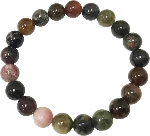 Vista 525 de Gem Avenue Handmade Round Bead Stretch Bracelet Unisex Natural Stone Beaded Jewelry for Men & Women, Elastic Wristband for Daily Wear