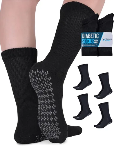 Vista 6 de Doctor's Select® Diabetic Socks for Men and Women - Non-Binding Neuropathy Socks for Diabetics Men Non Grip & Grip Socks