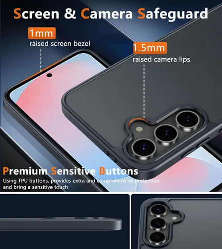 Vista 1129 de FNTCASE Funda para iPhone 17 Pro: Fundas delgadas translúcidas de color azul claro compatibles con MagSafe, protección completa de la cámara