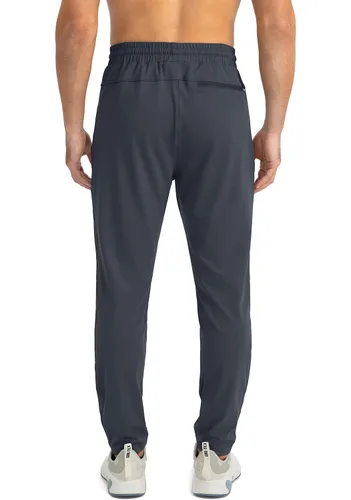 Vista 3 de G Gradual Pantalones deportivos para hombre con bolsillos con cremallera, pantalones deportivos cónicos para entrenamiento, correr, correr