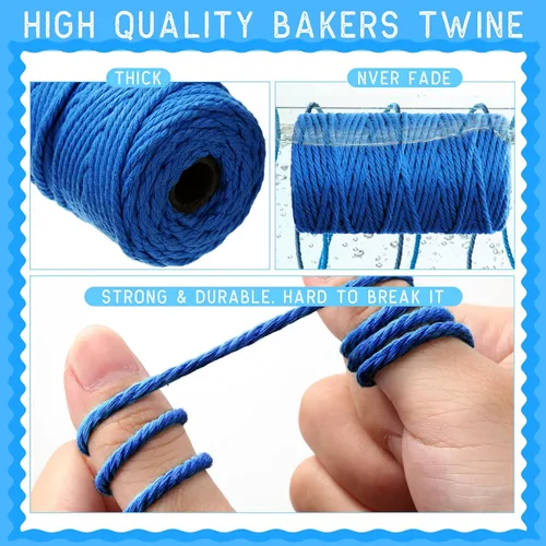 Vista 3 de Kenning 32 Rollos de Cuerda de Macramé 4 Hilos 3 mm x 1760 Yardas de Cuerda de Algodón Natural a Granel Cuerda de Algodón Colorida para Manualidades