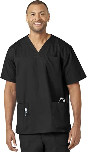 Vista 14 de Carhartt - Camisa ripstop multibolsillo de uniforme para hombre Pieltre oscuro