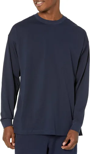 Vista 8 de Amazon Essentials Camiseta de algodón orgánico de manga larga para hombre, transpirable, de peso medio Negro