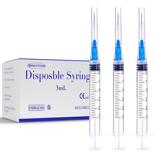 Vista 11 de Jeringa de 1ml/cc con aguja Luer Lock de calibre 25 de 1 pulgada, jeringas de muestra desechables de laboratorio, paquete de 20 Paquete sellado
