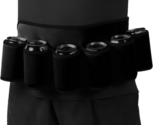 Vista 3 de BlueSunshine - Cinturón para latas de cerveza y refrescos, con capacidad para 6 latas, perfecto para fiestas, picnics, camping, senderismo y regalo
