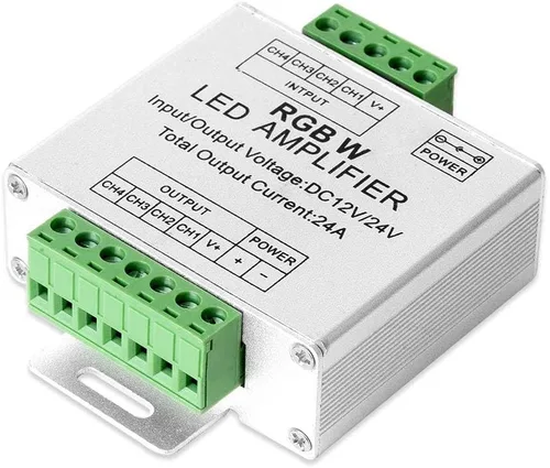 Vista 8 de BTF-LIGHTING COB FCOB 2835 3014 3528 5050 Controlador Amplificador de Señal de 1 Canal Compatible con V- V+ Luz de un Solo Color de 2 Pines Tira LED