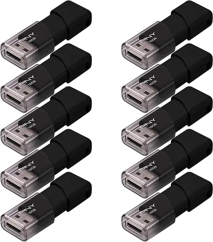 Vista 2 de PNY Unidad flash USB 2.0 Attaché 3 de 16 GB, color negro (paquete de 10)