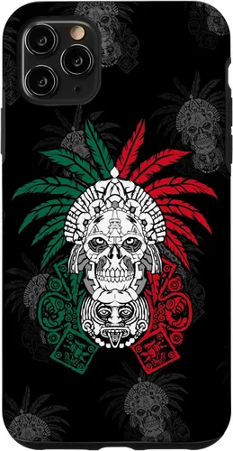 Vista 13 de Aztec Warrior Skull - Funda para iPhone 17, diseño de antepasados mexicanos
