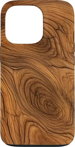 Vista 10 de iPhone 7 Plus/8 Plus elegante estampado de grano de madera marrón intenso estuche con estampado
