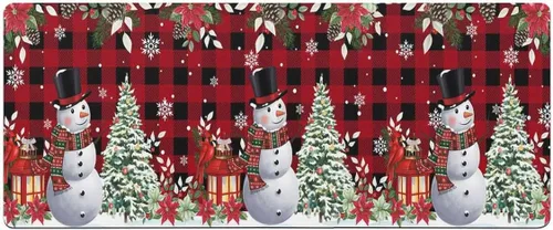 Vista 7 de Xmas Snowman Bath Mat for Tub,Non Slip Bathroom Floor Runner Rug Quick Dry & Absorbent Diatomaceous Earth Shower Sink Kitchen Doormat,Christmas