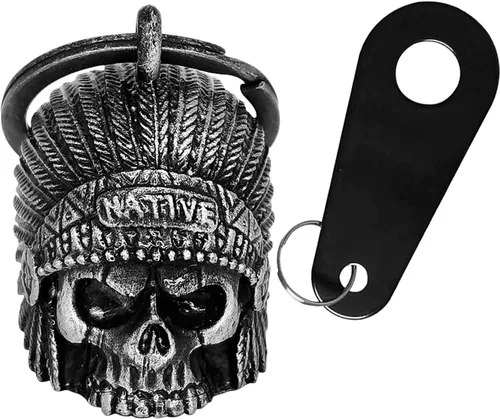 Vista 6 de Dream Apparel Campana de Motocicleta Ángel Guardián Aleja Gremlins, Campana de Motociclista para Hombres Mujeres Motociclistas, Regalo de Buena
