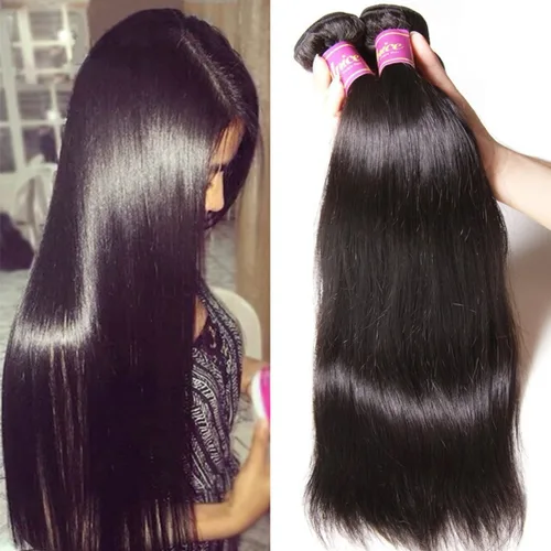 Vista 15 de Cabello 7 a malayo liso, 4 paquetes sin procesar, vírgenes, extensiones de pelo, cabello humano con longitudes mixtas, 100% cabello humano