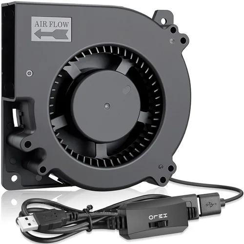 Vista 8 de GDSTIME Ventilador USB de 1.969 in con control de 3 velocidades 5015 5V Turbina Turbo Fan
