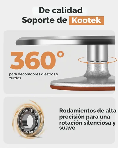 Vista 2 de Kootek Kit de decoración de pasteles de aluminio 180, herramientas