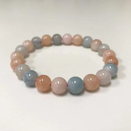 Vista 165 de Gem Avenue Handmade Round Bead Stretch Bracelet Unisex Natural Stone Beaded Jewelry for Men & Women, Elastic Wristband for Daily Wear