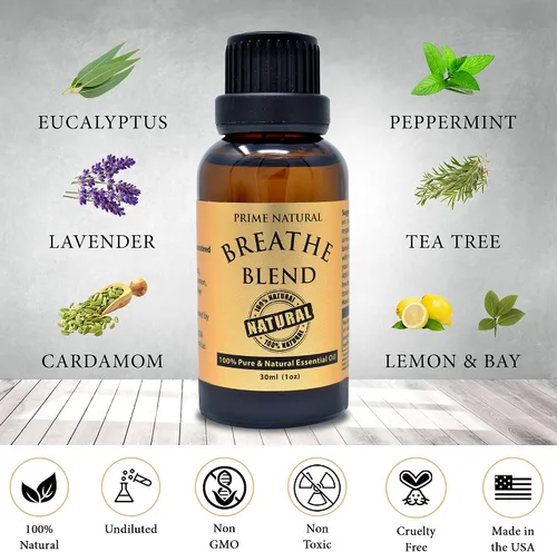 Vista 2 de Breathe Blend aceites esenciales.