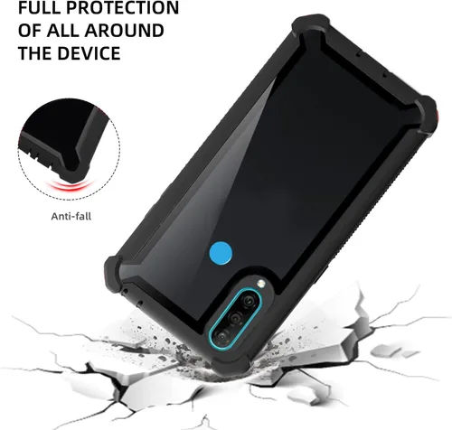 Vista 3 de Asuwish Funda de teléfono para Huawei P30 Lite/Nova 4E, resistente a prueba de golpes, a prueba de caídas, cuerpo completo, resistente, híbrida
