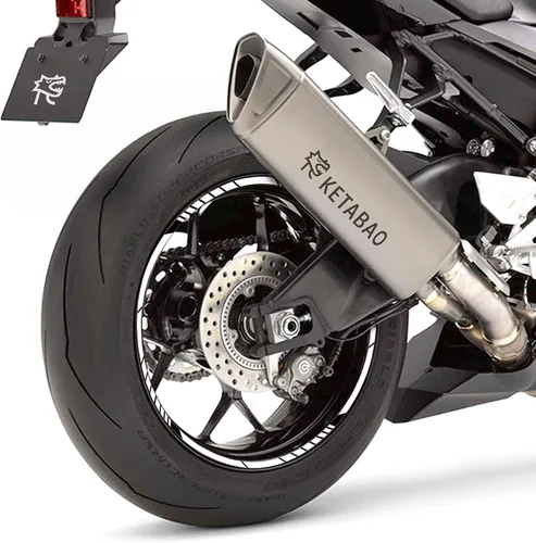 Vista 12 de KETABAO - Adhesivos adhesivos para llantas de 17.1 in, diseño de rayas S02, compatible con YZF R6 R1 MT 03 125 09 07 10 TRACER 700 FZ25 (azul)