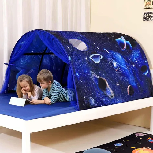 Vista 8 de Tienda de Cama para Niños Camas Individuales - Zoológicos y Coches Tiendas de Juego Maravillosas Niños Niñas Tienda de Juego Interior Ventilada