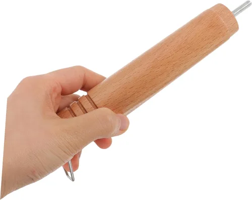 Vista 4 de Mango de olla de repuesto de mango de sartén de madera, agarre ergonómico desmontable para cacerola japonesa y ollas pequeñas de sopa, accesorio