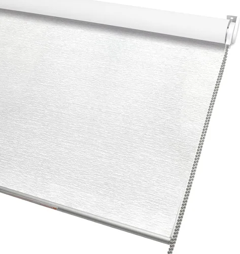 Vista 8 de ALLBRIGHT Persianas enrollables para ventanas, 100 % opacas, tela de protección UV, persianas con jacquard a rayas, persianas enrollables
