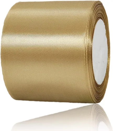 Vista 178 de Cinta de Satén Beige de Color Sólido, 1-1/2 Pulgadas x 25 Yardas, Cinta de Satén de Tela para Envolver Regalos, Manualidades, Hacer Lazos