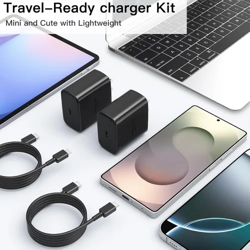 Vista 12 de Cargador tipo C de carga rápida, paquete de 2 bloques de cargador USB C