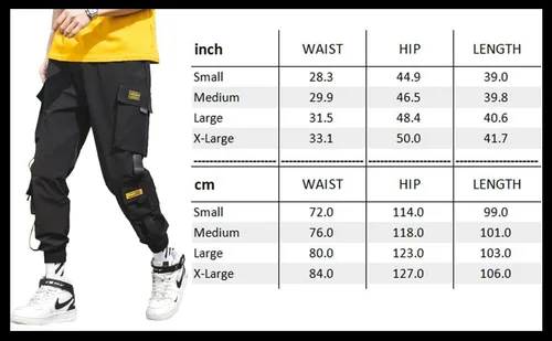 Vista 7 de Streetwear - Pantalones de hip hop pantalones tipo cargo pantalones deportivos casuales para hombres parejas mujeres unisex