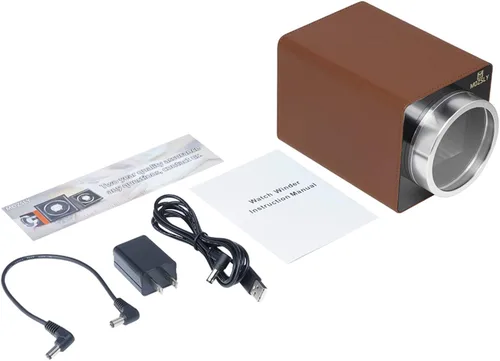 Vista 8 de MOZSLY Watch Winder for Automatic Watches with Quiet Motor 12 Rotation Mode Setting Leather