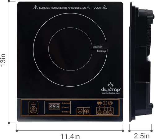 Vista 8 de Duxtop. Calentador de comida de inducción portable, de mesada, 1800 vatios, Dorado