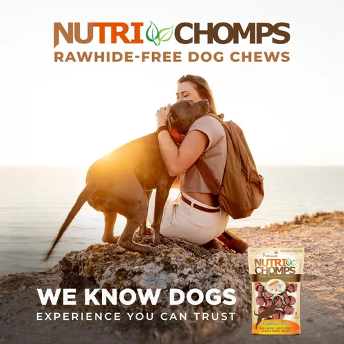 Vista 6 de NutriChomps - Masticables para perros, nudos de 2.5 pulgadas, fáciles de digerir, golosinas para perros sin piel cruda, 8 unidades, sabor a pollo