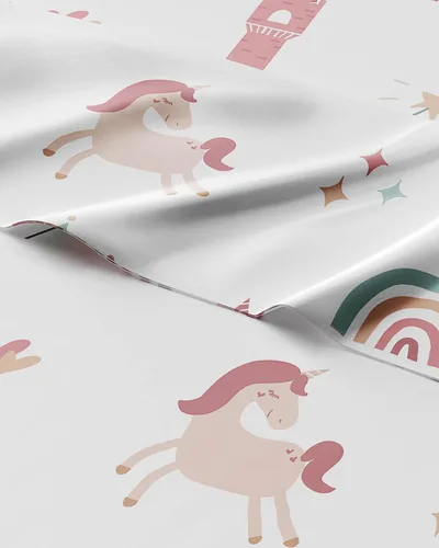Vista 11 de Sábanas de princesa tamaño Twin para niños, juego de sábanas de princesa de 3 piezas para niños, ropa de cama con temática de castillo, ultrasuave