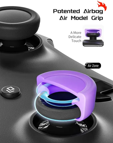 Vista 4 de ELETIUO Juego de 5 pares10 empuñaduras para el pulgar para Xbox Series XS, Xbox One, controlador de Xbox One XS, tapa de silicona antideslizante