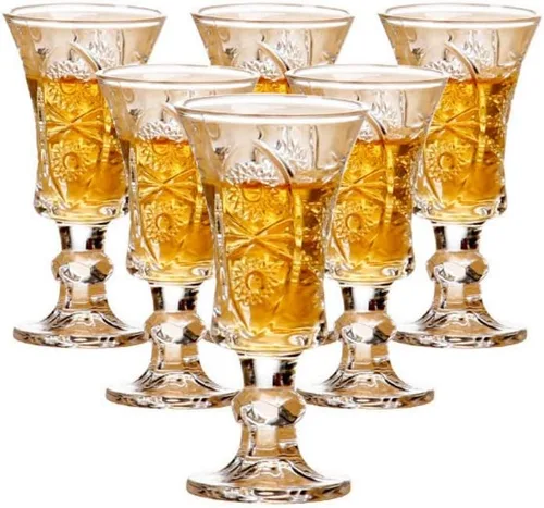 Vista 7 de Glsairy Vasos Cordiales Redondos de 1.3 Onzas, Vasos de Jerez Sin Plomo, Vasos de Chupito Transparentes de Base Pesada (Juego de 12)
