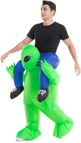 Vista 3 de HSCTEK Disfraz inflable de alienígena para adultos
