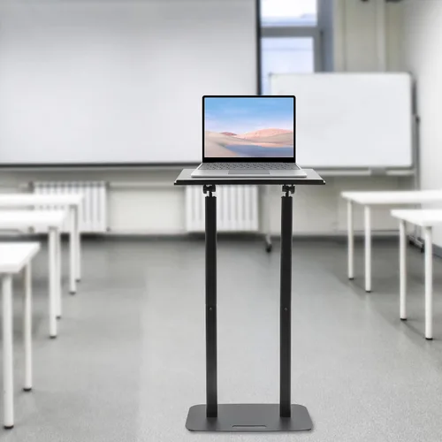 Vista 3 de YIYIBYUS Podio móvil desmontable acrílico transparente curvado para discursos, ceremonias de apertura, celebraciones y otras ocasiones