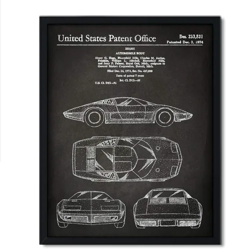 Vista 19 de Andaz Press Póster de decoración de pared con estampado de patente de pizarra, 8.5 x 11 pulgadas, aviones, trenes, automóviles, póster de patente