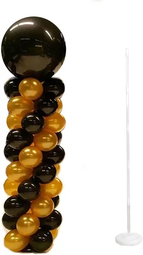 Vista 8 de Efavormart - Juego de 2 columnas de globos de 8 pies para decoración de bodas, cumpleaños y graduaciones, decoración profesional de pie grande