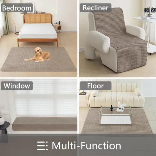 Vista 6 de Muamar Funda para Cama de Perro Protector de Sofá, Fundas de Sofá Impermeables Antideslizantes para Sala de Estar Fundas de Sofá, Tapete de Sofá