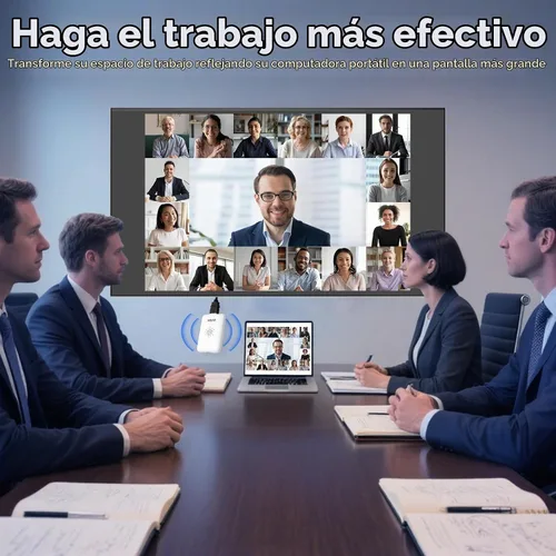 Vista 6 de Adaptador HDMI inalámbrico 4K, transmisor inalámbrico, transmisor inalámbrico, transmisor multimedia de vídeo/audio/archivo HDMI extensor