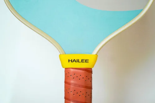 Vista 6 de Etiqueta de banda con nombre de paleta de pickleball personalizada, accesorio de agarre personalizado para jugadores, regalos de paleta
