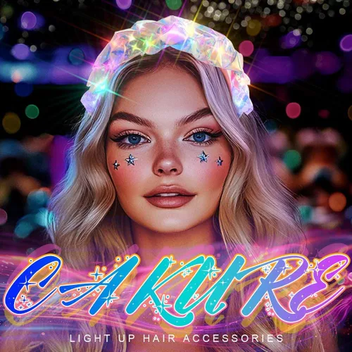 Vista 6 de CAKURE Diademas iluminadas con luces LED, accesorios para el cabello para mujeres y niñas