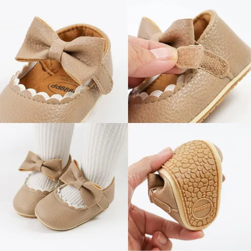 Vista 6 de Zapatos de vestir de uniforme de boda para bebé, suela antideslizante suave, mocasines para caminar, para recién nacidos, para recién nacidos