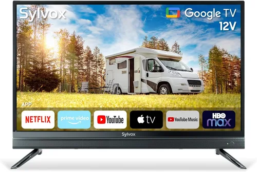 Vista 12 de SYLVOX TV RV de 19 pulgadas, TV de 12 V para autocaravana, 1080P Smart TVs pantalla plana DC/AC Power, 9-32V, Low Energy Consumption, Seismic